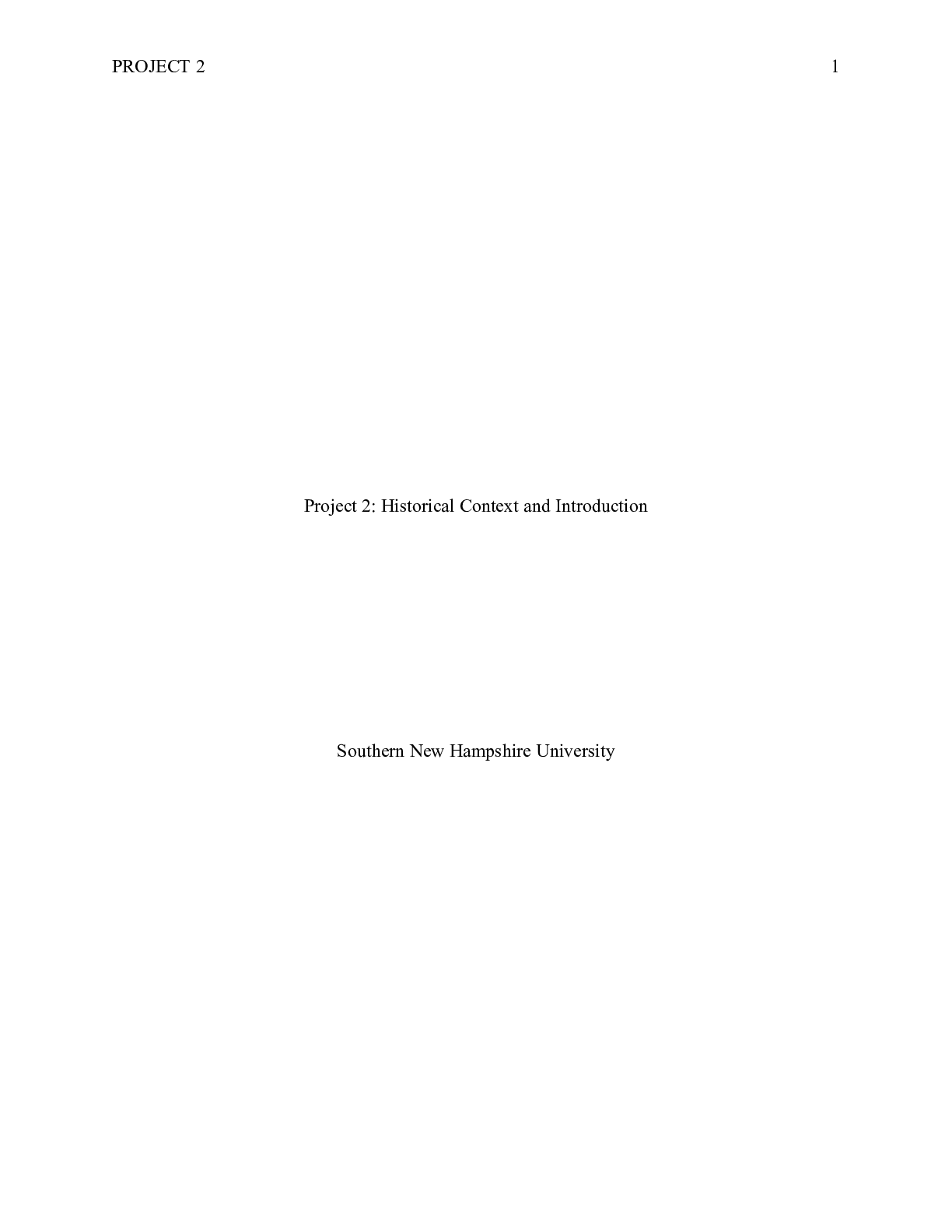 Preview image for HIS 100 Week 6 .docx    Project 2: Historical Context and Introduction  Southern New Hamps